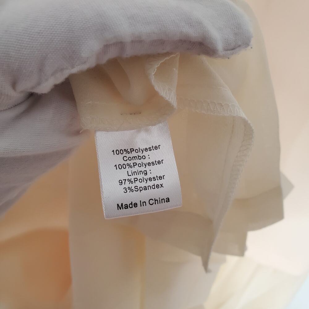 Tuckernuck Chiffon Pleated Lorraine Shift Maxi Dress Ivory Cream Size XXL New - Picture 12 of 13